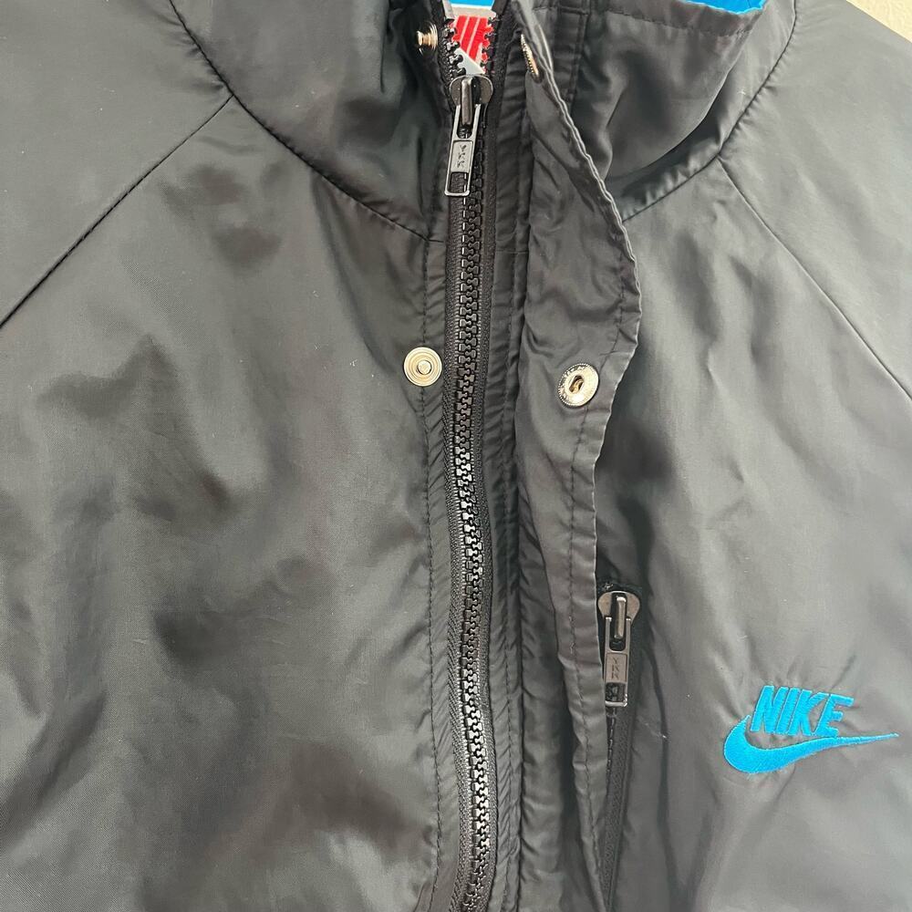 Vintage 90s Nike Blue & Black Windbreaker Size Large Made in USA - Picture 7 of 8
